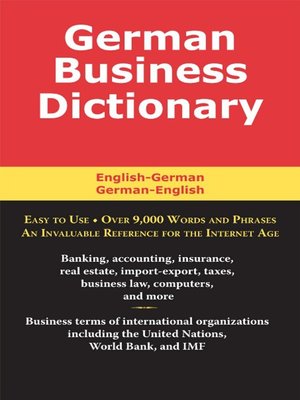 cover image of German Business Dictionary